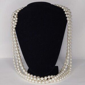 Vintage Faux 8mm Pearl Strand 116" Length